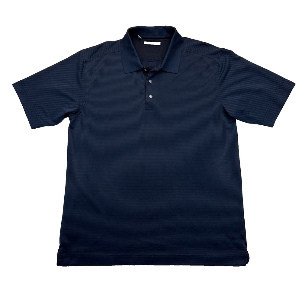 Cutter & Buck Navy Striped Polo XL Golf Preppy Country Club Style